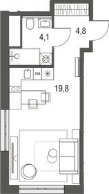 Квартира 28,7 м², студия - изображение 1