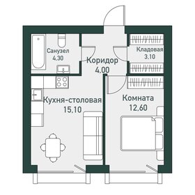 40 м², 1-комнатная квартира 4 602 300 ₽ - изображение 17