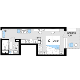 20 м², апартаменты-студия 2 400 000 ₽ - изображение 54