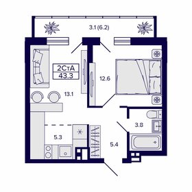 43,8 м², 2-комнатная квартира 5 920 000 ₽ - изображение 36