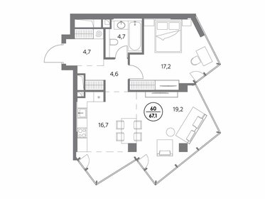 73,8 м², 1-комнатная квартира 64 501 200 ₽ - изображение 31