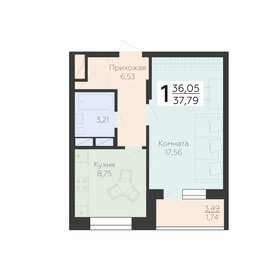 38,6 м², 1-комнатная квартира 4 000 000 ₽ - изображение 27