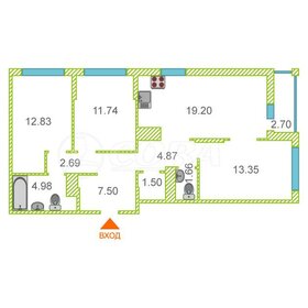 Квартира 83 м², 3-комнатная - изображение 1