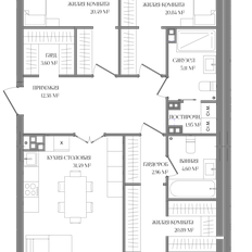Квартира 133 м², 3-комнатная - изображение 3