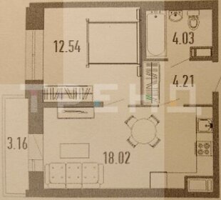 40,4 м², 1-комнатная квартира 10 800 000 ₽ - изображение 64