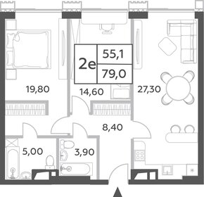 Квартира 54,8 м², 2-комнатная - изображение 1