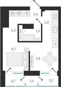 Квартира 37,2 м², 2-комнатная - изображение 1