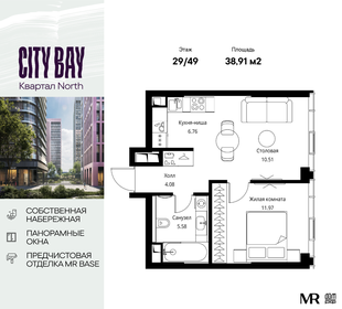 Квартира 38,9 м², 1-комнатная - изображение 1