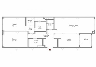 Квартира 131,4 м², 4-комнатная - изображение 1