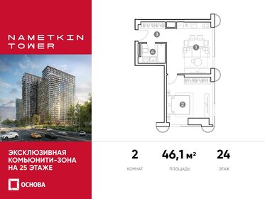 46 м², 2-комнатные апартаменты 16 288 600 ₽ - изображение 29