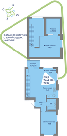 Квартира 77,6 м², 3-комнатная - изображение 1