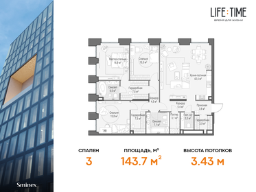 139 м², 4-комнатная квартира 251 000 000 ₽ - изображение 21