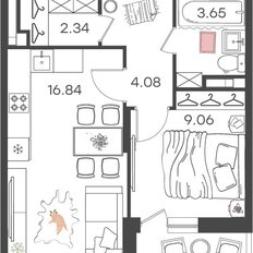 Квартира 37,6 м², 2-комнатная - изображение 2