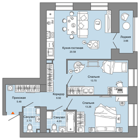 65,5 м², 3-комнатная квартира 5 400 000 ₽ - изображение 67