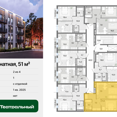 Квартира 51 м², 2-комнатная - изображение 2