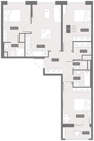 77,1 м², 3-комнатная квартира 8 342 000 ₽ - изображение 101