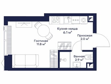 Квартира 22,7 м², 1-комнатная - изображение 1