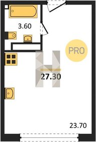 Квартира 27,3 м², студия - изображение 1