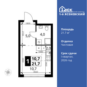 Квартира 21,7 м², студия - изображение 1