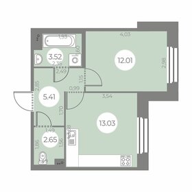 Квартира 36,6 м², 1-комнатная - изображение 1