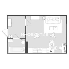 Квартира 34,1 м², студия - изображение 1