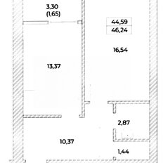 Квартира 46,2 м², 1-комнатная - изображение 4