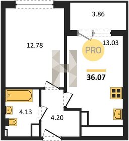 Квартира 36,1 м², 1-комнатная - изображение 1