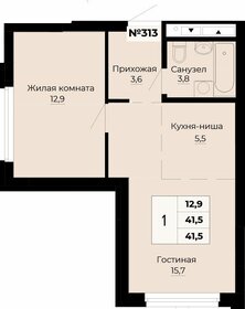 65,5 м², 1-комнатная квартира 15 300 000 ₽ - изображение 57