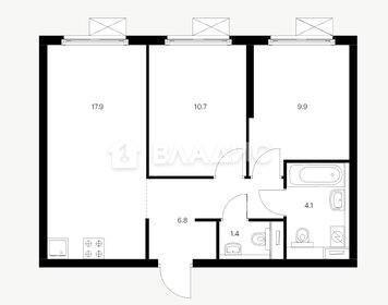 Квартира 51 м², 2-комнатная - изображение 1