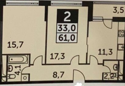 Квартира 59,2 м², 2-комнатная - изображение 1