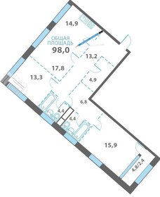 102,6 м², 3-комнатная квартира 48 553 696 ₽ - изображение 69