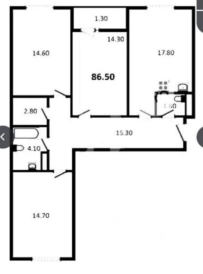 86 м², 3-комнатная квартира 31 200 000 ₽ - изображение 1