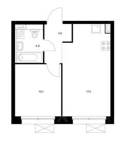 Квартира 35,2 м², 1-комнатная - изображение 1