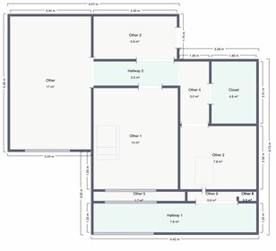 Квартира 64 м², 2-комнатная - изображение 1