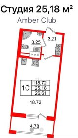 Квартира 25 м², студия - изображение 1