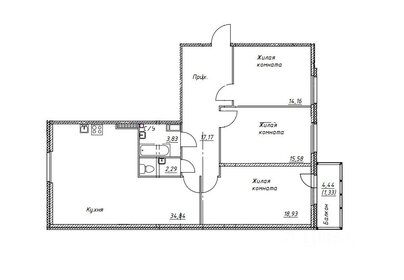 Квартира 107,9 м², 3-комнатная - изображение 1