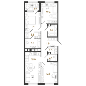 79,5 м², 3-комнатная квартира 18 160 000 ₽ - изображение 24