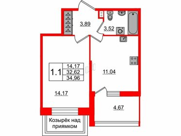 35 м², 1-комнатная квартира 7 100 000 ₽ - изображение 45