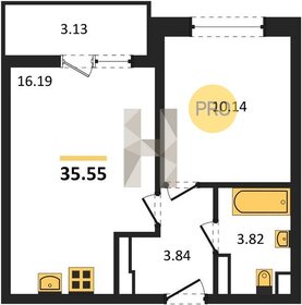 Квартира 35,6 м², 1-комнатная - изображение 1