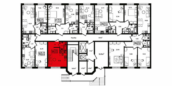 26,4 м², квартира-студия 3 675 825 ₽ - изображение 70