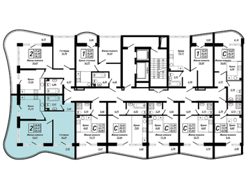 65 м², 3-комнатная квартира 8 500 000 ₽ - изображение 37