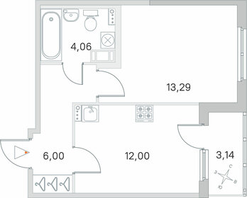 Квартира 36,9 м², 1-комнатная - изображение 1