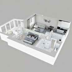 Квартира 42,1 м², 1-комнатная - изображение 1