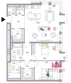 Квартира 130 м², 3-комнатная - изображение 1