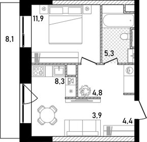 40 м², 1-комнатная квартира 38 000 000 ₽ - изображение 16