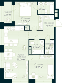 82,6 м², 3-комнатная квартира 8 350 000 ₽ - изображение 83