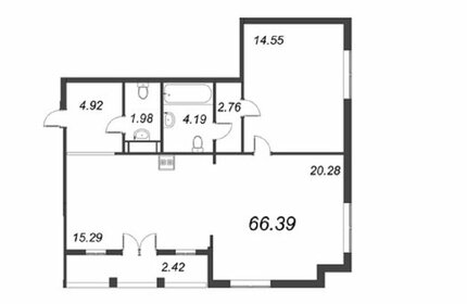 76,6 м², 2-комнатная квартира 31 400 000 ₽ - изображение 86