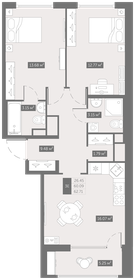 60,7 м², 2-комнатная квартира 8 152 965 ₽ - изображение 28