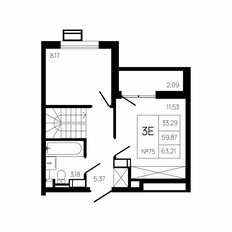 Квартира 69,1 м², 3-комнатная - изображение 3