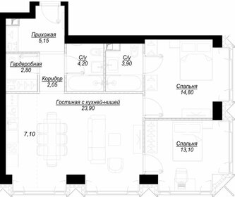 68,6 м², 3-комнатная квартира 45 070 200 ₽ - изображение 8